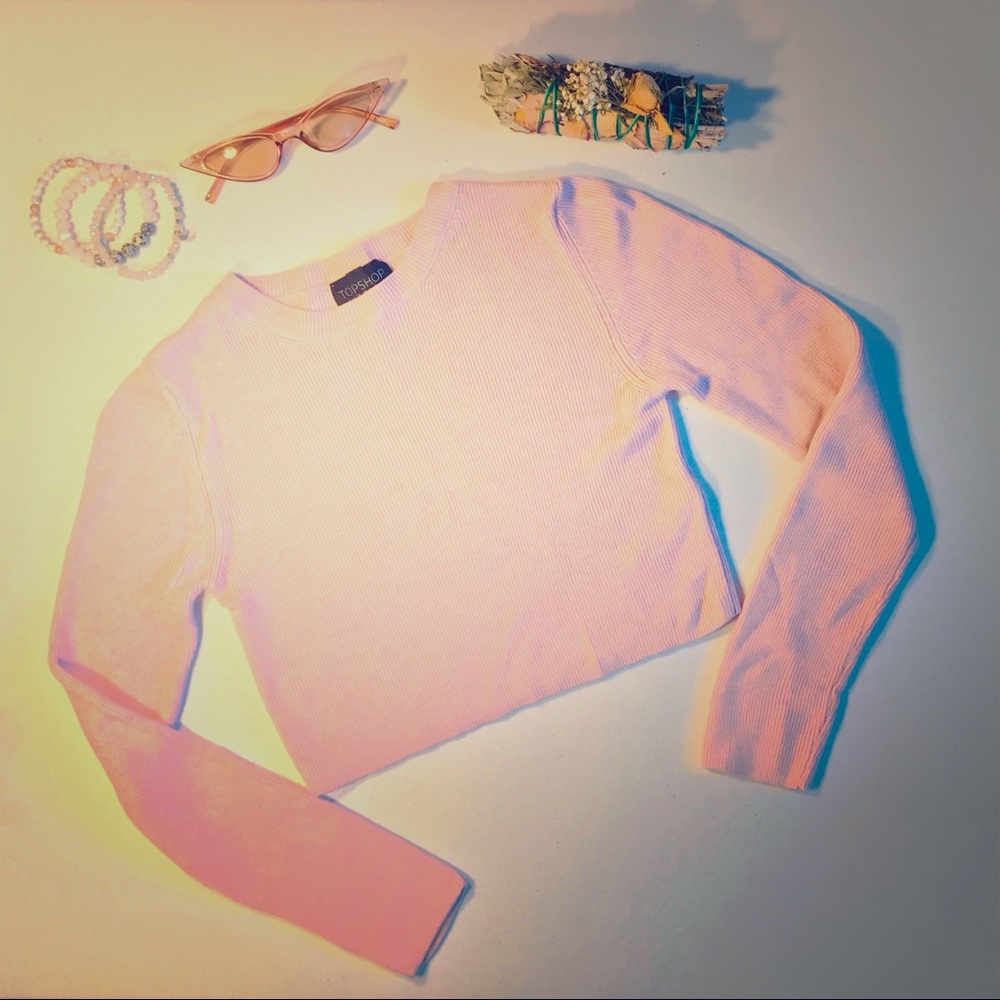 TOPSHOP Pink Crop Top